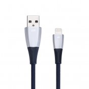 Just Mobile ZinCable - Lightning-kabel av högsta kvalitet 1,5 m - Black/Silver