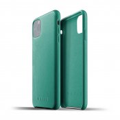 Mujjo Full Leather Case för iPhone 11 Pro Max - Alpingrön