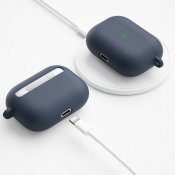 PodSkinz HyBridShell Series Keychain Case -  Hårt Premium skal i tre lager för dina Airpods Pro - Midnattsblå