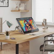 ALOGIC Aspekt 32" 4K UHD mattapintainen telakointitoiminnolla varustettu kosketusnäyttö, 90 W PD (ei jalustaa) - Avaruusharmaa