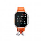 KeyBudz Sync+ Series Watch Strap and AirPod Dock for 44-49mm Apple Watch - Electric Orange