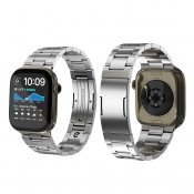 KeyBudz Spectra -sarjan Apple Watch -ranneke (Large) - Ruostumaton teräs