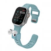 KeyBudz Sync+ Series armband och AirPod-docka för 44–49 mm Apple Watch - Tidal Blue
