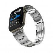 KeyBudz Spectra -sarjan Apple Watch -ranneke (Large) - Ruostumaton teräs