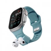 KeyBudz Sync+ Series armband och AirPod-docka för 44–49 mm Apple Watch - Tidal Blue