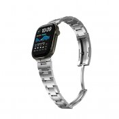 KeyBudz Spectra -sarjan Apple Watch -ranneke (Large) - Ruostumaton teräs