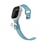 KeyBudz Sync+ Series armband och AirPod-docka för 44–49 mm Apple Watch - Tidal Blue