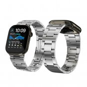 KeyBudz Spectra -sarjan Apple Watch -ranneke (Large) - Ruostumaton teräs