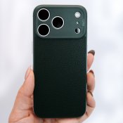 Süti NanoLeather PhoneBack för iPhone 18 Pro Max - Siciliansk oliv
