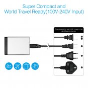 Just Mobile AluCharge Ultra Thin 4-Port USB Charger for Simultaneous Charging - Sleek Aluminum, Compact Design, Travel Ready