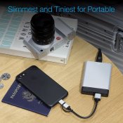 Just Mobile AluCharge Ultra Thin 4-Port USB Charger for Simultaneous Charging - Sleek Aluminum, Compact Design, Travel Ready