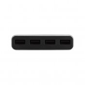 Just Mobile AluCharge Ultra Thin 4-Port USB Charger for Simultaneous Charging - Sleek Aluminum, Compact Design, Travel Ready