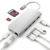 Satechi USB-C Multi-Port Adapter 4K Gigabit Ethernet - Silver