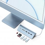 Satechi USB-C Aluminum USB-hub & Minneskortläsare - Blå