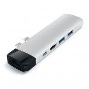Satechi USB-C Pro Hub med 4K HDMI och Ethernet - Silver