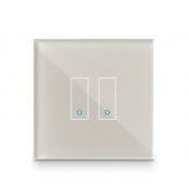 Iotty Smart Switch double button faceplate - Design your own smart switch - Tan