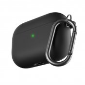PodSkinz HyBridShell Series Keychain Case -  Hårt Premium skal i tre lager för dina Airpods Pro - Svart