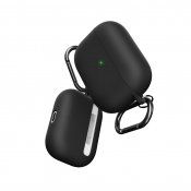 PodSkinz HyBridShell Series Keychain Case - Premium hard shell triple layer case for your Airpods Pro - Black