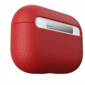PodSkinz Artisan Series Leather Case - Handgjort Läderfodral för dina Airpods Pro - Röd
