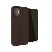 Pipetto Magnetic Leather Case for iPhone 12 mini - with magnetic holder - Brown