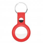 Keybudz Leather Keyring for AirTag - Red