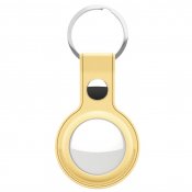 Keybudz nyckelring i läder för AirTag 2-pack - Gul