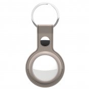 Keybudz nyckelring i läder för AirTag 2-pack - Sandbeige