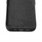 Mujjo Full Leather Wallet Case för iPhone 14 - Svart