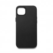 Mujjo läderfodral med MagSafe för iPhone 15 Plus - Svart
