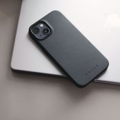 Mujjo Full Leather Case med MagSafe för iPhone 14 Plus - Svart