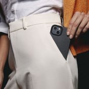 Mujjo läderfodral med MagSafe för iPhone 15 Plus - Svart