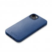 Mujjo läderfodral med MagSafe för iPhone 15 Plus - Monaco Blue