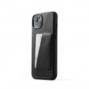 Mujjo Full Leather Wallet Case for iPhone 15 Plus - Black