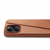 Mujjo Full Leather Wallet Case för iPhone 14 Pro Max - Tan