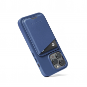 Mujjo Leather Magsafe Leather Card Wallet - Perfekta tillbehöret till din iPhone - Monacoblå