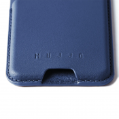 Mujjo Leather Magsafe Leather Card Wallet - The Ultimate Accessory for Your iPhone - Monaco Blue