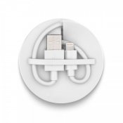 Usbepower DUO 1.2m Kabel för laddning och synkronisering av Apple- och Android-enheter - Vit