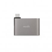 Moshi USB-C til dobbelt USB-A-adapter - Grå