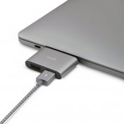 Moshi USB-C til dobbelt USB-A-adapter - Grå