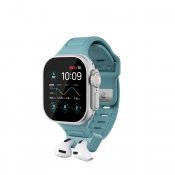 KeyBudz Sync+ Series armband och AirPod-docka för 44–49 mm Apple Watch - Tidal Blue
