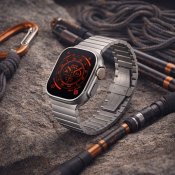 Just Mobile klockarmband i titan för Apple Watch Ultra (1&2) med DLC-beläggning - Grå