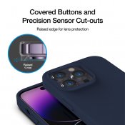 Just Mobile tENC Silikonfodral med MagSafe för iPhone 14 Pro - Marinblå