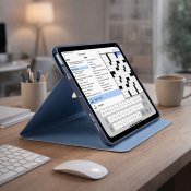 Pipetto iPad Air 13 (2024) Origami No6 Stand Case - Mørkeblå