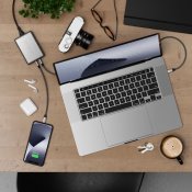 Satechi 100W GaN Dual USB-C och USB-A PD-reseladdare - Rymdgrå