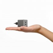 ALOGIC Dual USB-C 45 W hurtig GaN-kubeoplader - Rumgrå