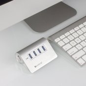 Satechi USB 3.0 Hubb av aluminium - 4 portar
