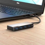 ALOGIC USB-A Fusion SWIFT 4-porttinen keskittin - Avaruuden harmaa