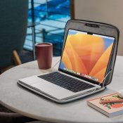 Twelve South SuitCase för MacBook Pro 14-tum - Elegant och hållbar skyddsväska med quiltad klädsel och termoformat skal - Mörkgr