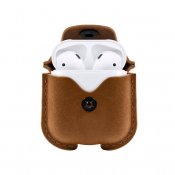 Twelve South AirSnap - the cover for your Apple AirPods - Cognac