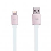 Just Mobile AluCable Flat - Flat charge and sync cable Lightning - Rose Gold